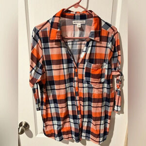 New York Laundry 1X button down3/4 sleeve top.
